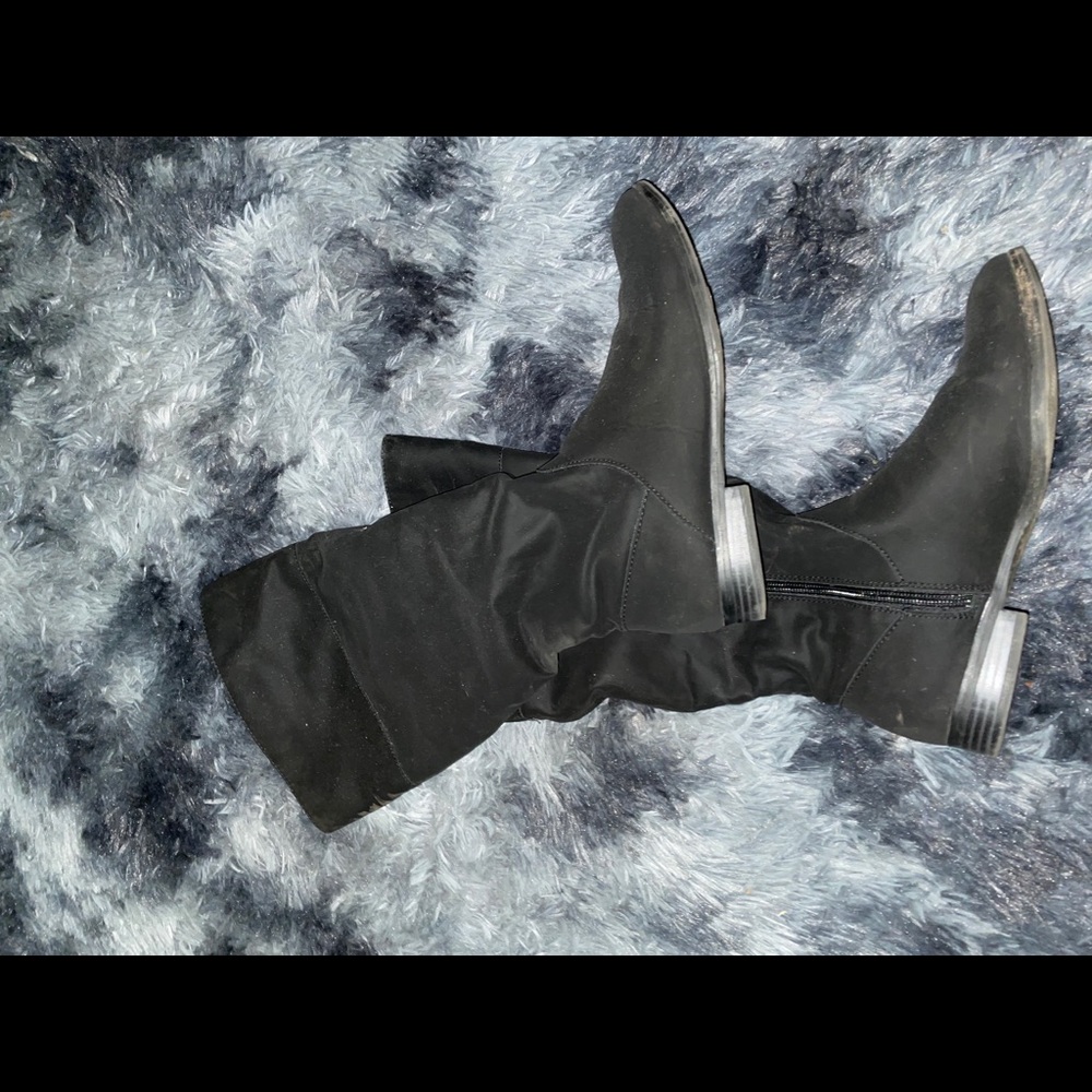 Suede black boots Macy’s new